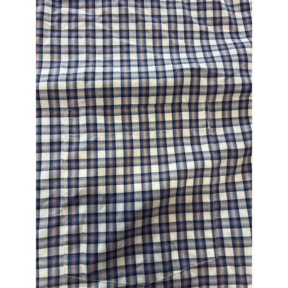 Foundry Blue/Pink Check Easy Care Long Sleeve Oxford Shirt 3XLT - Picture 3 of 6